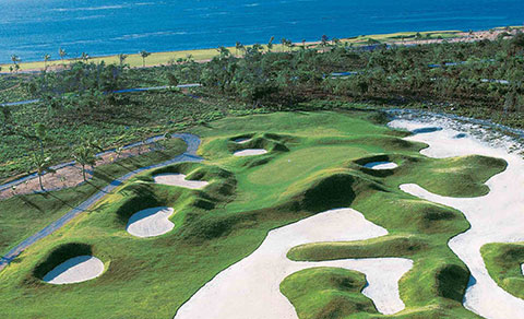 Golf course from above. Dominican Republic.